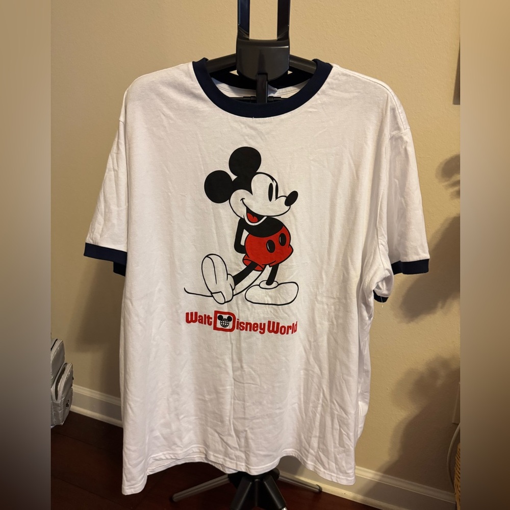 Disney White and Black Mickey Mouse Tee - 3XL